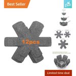 addigoes 【Clearance Sale】12-Piece Pot and Pan Protector Set - 3 Sizes of Stacking Dividers &amp; Separator Pads for Cookware Scratch Protection
