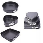 A Set Of 3 Different Shapes Of Baking Tins