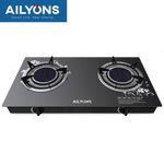 AILYONS GS005A-1, 2 Burner Glass Top Gas Cooker &amp; Infrared Double Burner  (1YR WRTY)