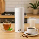 TIMBUTUS Portable Travel Electric Kettle 400ml – Stainless Steel Water Boiler with Boil-Dry Protection &amp; Leak-Proof Lid