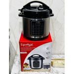 Signature 6 Liters Electric Pressure Cooker, Multifunctional Cooker With Pre programmed menu, Non-Stick Pot , 1000Watts