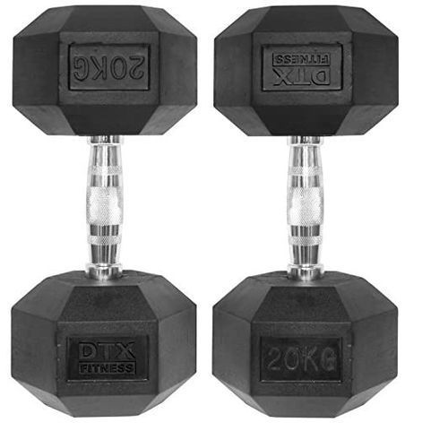 2 Pieces 20kg  Each Hexagonal Dumbell