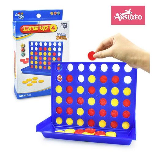 Arsuxeo Connect 4 In A Line Board Game Family Board Game Toys Children Thinking Training Puzzle Toys Mini Chess Kids Toys