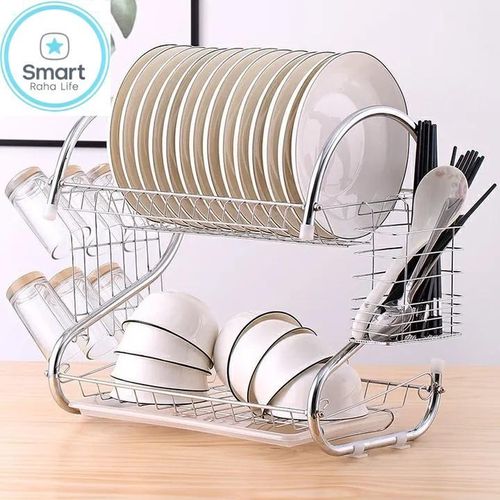 Smartraha life RahaLife 20nch Stainless Steel Dish Rack-2 Tier
