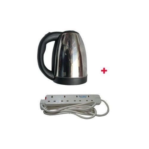 IPCONE  Stainless Steel Cordless Kettle Plus FREE 4 Way Extension