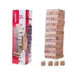 Blocks 54-Piece Classic Wooden Jenga Building Block Balancing Game For Kids, Adults, And Family Game Nights