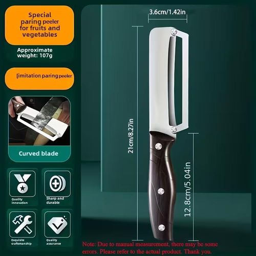 Multi Functional Vegetable Peeler for Kitchen, 2026 New Stainless Steel Peeler with Wooden Handle and Bottle Opener Stainless Steel, Effortlessly Peel Potatoes, Apples, Carrots (1 PCS)