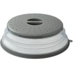 Collapsible Microwave Splatter Cover &amp; Colander - BPA-Free, Vented Lid with Hook Hole, Dishwasher Safe (1 Pack)