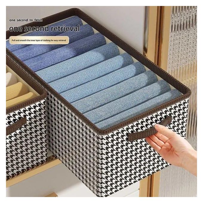 6/7/9 Grids Compartment Storage Box With Clear Dustproof Cover Clothes T-Shirt Jeans Drawer Organizer Closet Under-Bed Organize KSh 1,604 KSh 2,166 26