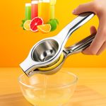 CYFAZA Heavy Duty Lemon Squeezer – Stainless Steel Hand Juicer Citrus Squeezer for Lime, Orange &amp; Lemon – Manual Citrus Juicer Kitchen Tool