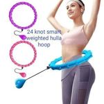 Weighted Hulla Hoop For Adults Weight Loss Infinity Hoop Plus Size 24 Detachable Knots 2 In 1 Abdomen Fitness Massage Smart Hula Hoops Hoola Hoop