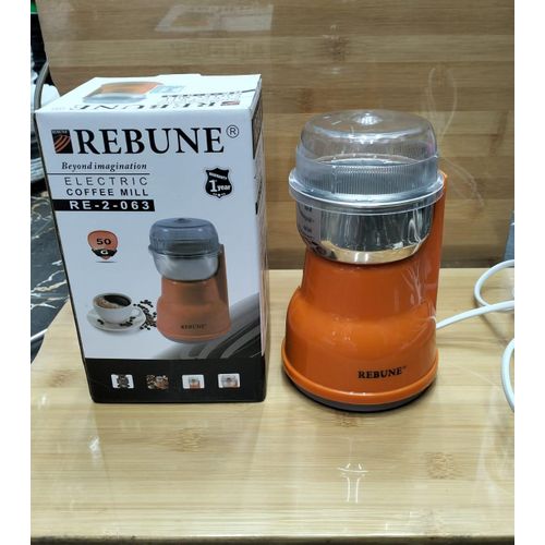 Rebune Portable Electric Coffee Grinder  Portable Small Size, 150W Motor