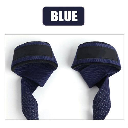 2PCS Gym Fitness Weight Lifting Grip Straps Dumbbell Hand Grips Training Wrist Support Bands Comfortable Cushioned Wrist Padding and Anti-skid Silicon grip Straps for Body Building Weightlifting Straps - Premium Quality