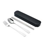 Stainless steel spoon and chopsticks portable cutlery set