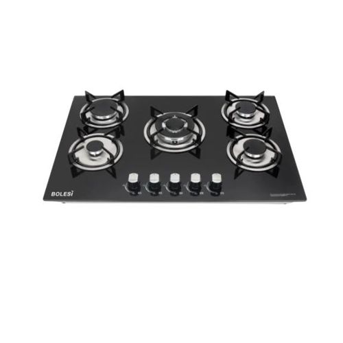 Bolesi Hob 5gas Tampered Glass Cooker HB-57005 60*80cm