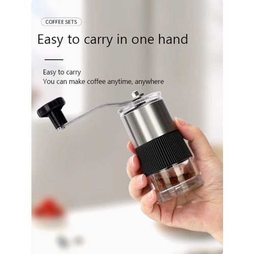 Manual Coffee Bean Grinder - Conical Burr Coffee Grinder With Hand Crank