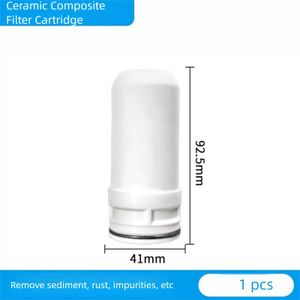 Universal Ceramic Composite Filter Cartridge for Kitchen Faucet Water Purifier – Activated Carbon – 1 Pcs