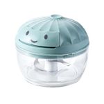 Small Rotating Manual Food Chopper Mini Vegetable Onion Garlic Cutter with Pull Cord Cute Kitchen Tool