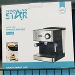 WINNING STAR  Espresso Machine Coffee Maker 850W with Foaming Milk Frother Wand Warm Cup Plate