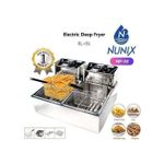 Nunix  Double Tank 6+6LT CHIPS/CHICKEN Stainless Steel double Deep Fryer