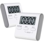 Flushrenic Kitchen Timer, Digital Kitchen Timers Magnetic Countdown Timer with Loud Alarm, Big Digits, Back Stand for Cooking, Classroom, Teachers - AAA Battery Included