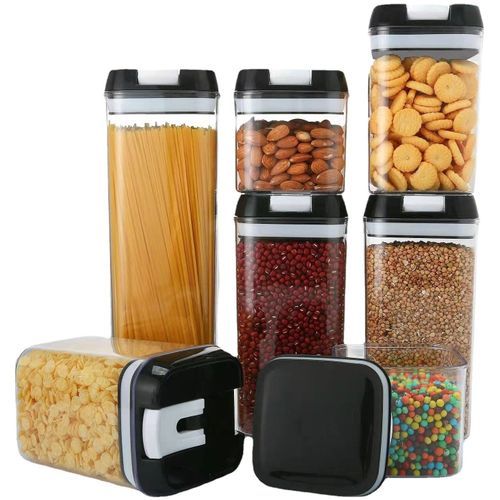 7 PCS Boîte Alimentaire Scellée, Pot De Stockage De Céréales Et De Produits Secs, Conteneur De Cuisine, Boîte De Rangement