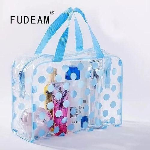 Dot Women Transparent PVC Cosmetic Bags Swimming Bags Waterproof Necesser Wash Toiletry Tote Bag Makeup Pouch Case