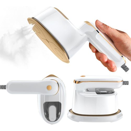 TodyJeyHo Mini Steam Iron, 2-IN-1 Handheld Travel Steam Iron,1100W &amp; 15s Fast Heat Up, Portable Steamer Iron for Home &amp; Gift, Travel