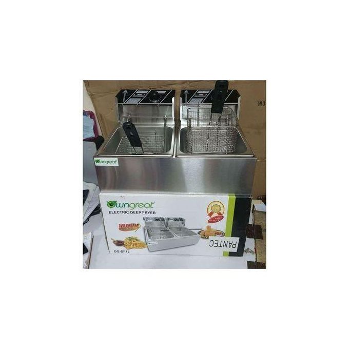 WNGREAT 6L+6L Double Electric Chips Deep Fryer Machine