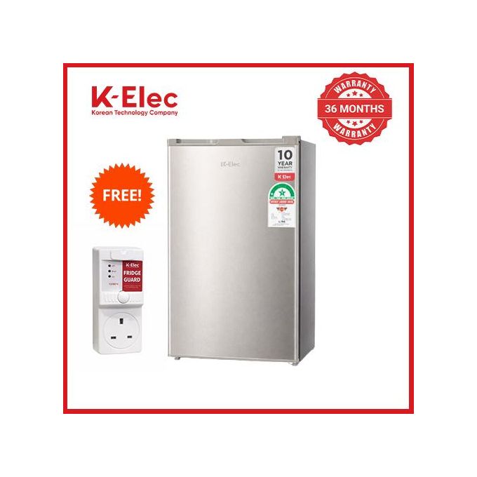 K-Elec Single door 90L Refrigerator Model KR14-SDC-KSC (36Months Warranty) + Free Fridge Guard