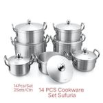 Greatstar 14pc Stainless Steel Cookware