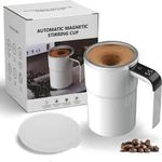Electric Self-stirring Coffee Mug - Magnetic Stirring Cup, Rechargeable Automatic Mixing Cup with LCD Thermometer, for Milk &amp; Cocoa, Ideal for Office &amp; Kitchen &amp; Travel