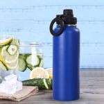 40oz stainless steel thermos, outdoor portable sports water bottle