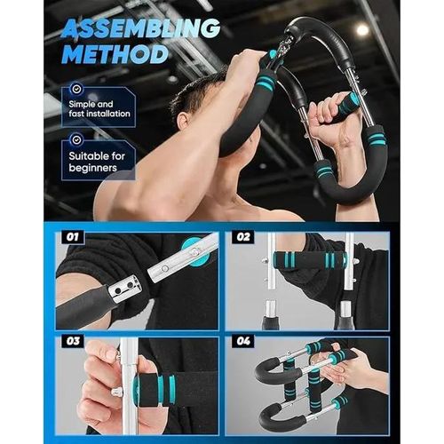 Saker Twister Arm Trainer, 40-100lb Adjustable Chest Workout Equipment, Arm Trainer, Twister Arm Trainer, Portable Power Twister Bar