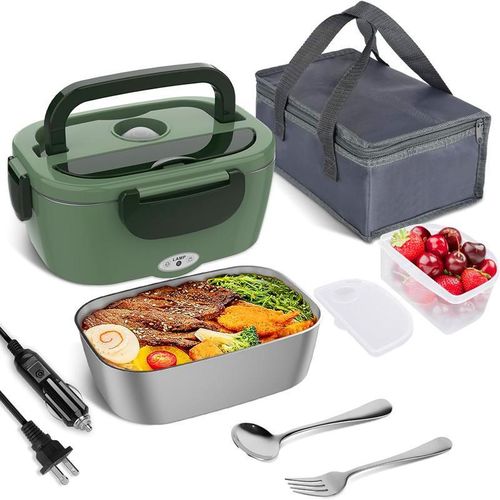 Car portable electric lunch box, 2 in 1 household insulated lunch box