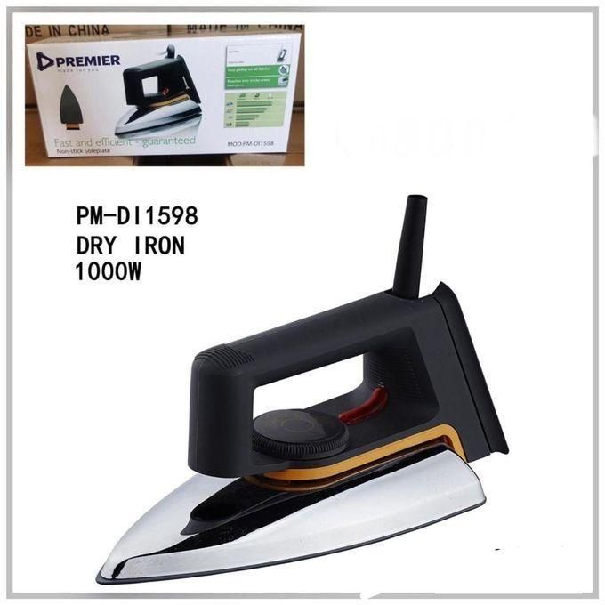 Premier Heavy Duty Dry NON STICK SOLEPLATE Iron Box