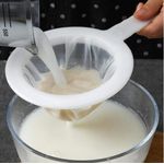 Kitchen Ultra-Fine Nylon Mesh Strainer – Plastic Fine Sieve Filter Spoon for Soy Milk, Coffee, Juice &amp; More
