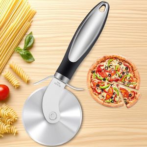 Stainless Steel Pizza Cutter Wheel - Dough Cutter, Pizza Slicer &amp; Cheese Server, Baking Tools Set