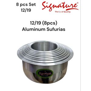 8pcs Stainless Aluminum Sufuria Cooking Pots Size 12/19 Inches