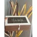 Wooden Tea Box Tea Bag Holder Tea Storage Box 6 Compartments Jewelry Case Tea Storage Organizer Tea Bag Box Tea Bag Organizer