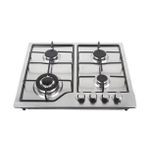 Bolesi Inbuilt / Table Top Gas Cooker – 4 Burners + 1 Wok Burner, Durable &amp; Easy-Use silver