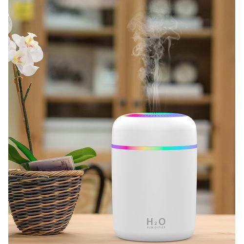 Mythco 300ml Portable Mini Humidifier, Colorful, Cool Mist, USB Charging - White, 2 SPRAY MODES
