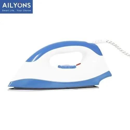 AILYONS AILYONS-HD-198A Electric Dry Iron Box, Powerful Steam-Free Electric Iron with Adjustable Temperature, Non-Stick Soleplate, Lightweight and Ergonomic Design for Smooth, Quick, and Efficient Home Ironing