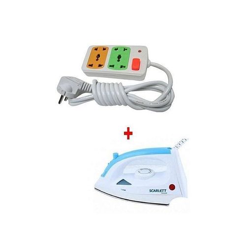 Scarlet Steam / Dry Flat Iron Box + Free 2-way Power  Extension