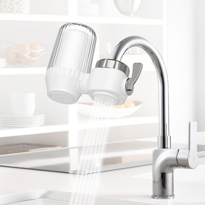 W7 Universal Faucet Water Filter – Ceramic Cartridge Purifier – Removes Chlorine, Odor, Sediment