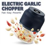 Mini Electric Garlic Chopper Stainless steel  Perfect For Carrots Chili Peppers And Tomatoes Large Capacity