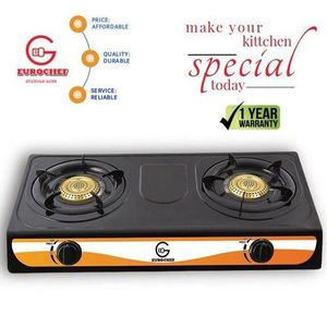 Eurochef Table Top Stainless Steel 2 Burner Gas Cooker