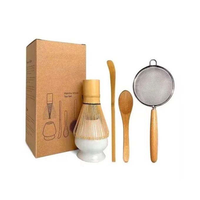 Premium 5-Piece Bamboo Matcha Whisk Set