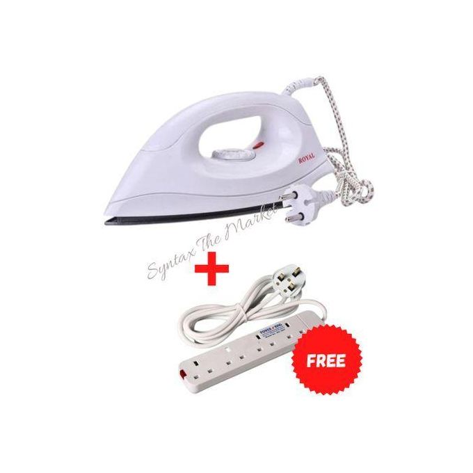 Royal Ry Electric Non Stick Sole Premium Quality Dry Iron Box Plus Free Extension