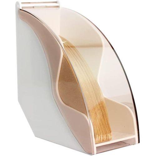 TodyJeyHo Coffee Filter Paper Holder,Cone Filter Paper Box with Dustproof Coffee Filter Dispenser Container Storage Rack Dust Proof Countertop Dispenser Stand (white)